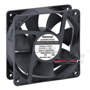 Fan; DC; 3.96m3/min; 1.50A; 14.0-27.6VDC; 38W; 6000RPM; 61dBA; 24 AWG; plastic; -10+70 deg.C; 166g; 92x92x38mm