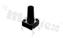Przełącznik Tact Switch; THT; wymiary korpusu 6.0x6.0; h=11mm; pionowy; o sile nacisku 160gf; przycisk okrągły