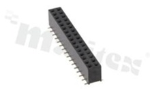 Pin Header; pitch 2.54mm; 2x16 pins; assembly: SMD; female; straight; double row