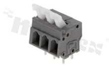 PCB terminal block; pitch 5.00mm; 3-ways; side entry; range wire 0.2-2.5mm2 (AWG 28-12); spring-loaded; orange; UL 300V/15A
