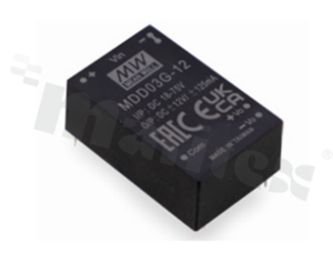Converter DC/DC; 3W; 15V; 18-75V; 100mA