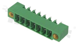 Listwa zaciskowa rozłączalna; w rastrze 3.81mm; 7-torowa; męska; pionowa; z zaczepem śrubowym; UL 300V/10A; TUV:300V/10.5A
