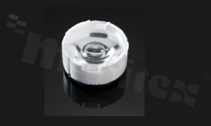 Soczewka do diod LED high power; kąt rozsyłu: Owalny 54 x 42 stopni FWHM; ilość diod: 1; rozmiar: okrąg 16mm; wysokość: 6.9mm; rodzaj materiału: PMMA; PC; sposób mocowania: taśma; kołek