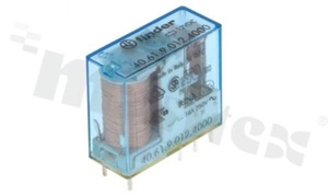 Electromagnetic relay; contact rating current 16A; coil voltage 12VDC; changeover contact (1C); coil power: 650mW; 16A/24VDC; 16A/250VAC; ; contacts AgSnO2