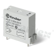 Electromagnetic relay; contact rating current 10A; coil voltage 12VDC; 1 make contact (1A); coil power 0.55W; 10A/500VAC,10A/24VDC; mounting: PCB, socket