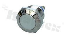 Push button switch; monostable; 19mm; screw terminals; nickled; IP65