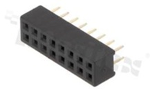 Listwa stykowa do PCB; w rastrze 2.00mm; 2x8 styków; montaż: THT; żeńska; prosta; dwurzędowe