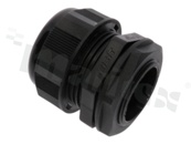 Dławnica kablowa M32; nylonowa; M32x1.5 13-20mm; flat O-ring; z nakrętką; czarna; na klucz 42