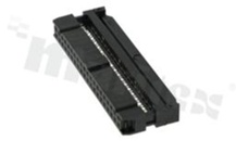 IDC connector; pitch 2.54mm; 40-contacts; female; for ribbon cable AWG#26-#28