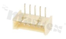 Header for PCB; pitch 1.25mm; 5-contacts; THT; male; side entry; 125V/1A