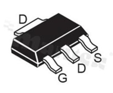 Tranzystor: P-MOSFET; unipolarny; -60V; -7A; 0.055ohm; 10.4W; -55+150 st.C; SMD; SOT223