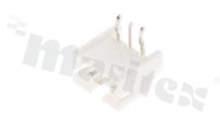Header for PCB; pitch 2.00mm; 3-contacts; THT; male; side entry; 100V/2A