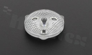 Backlight lens, diameter: 15,4mm, height:5,1mm, hole size for the LED diode: 3,3mm