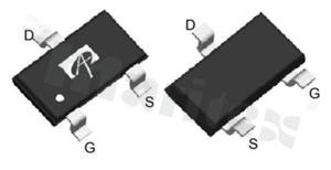 Transistor: P-MOSFET; unipolar; -20V; -3A; 0.08ohm; 1.4W; -55+150 deg.C; SMD; SOT23