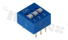 Przełącznik DIP Switch; THT; 3-sekcyjny; raster 2.54mm