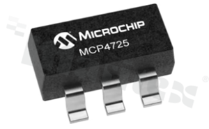 Przetworniki cyfrowo-analogowe – DAC; MICROCHIP; MCP4725A3T-E/CH; 2-Wire, I2C, Serial; 2.7 V - 5.5 V; 1; 12