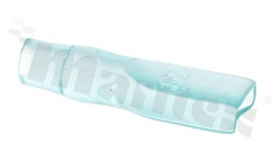 Insulation sleeve for flat connector 4.8mm; for wire OD=3.0mm; L=22mm W=5,8mm; green