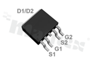 Tranzystor: N+P-MOSFET; unipolarny; 100V/-100V; 8A/-5A; 0.15ohm/0.3ohm; 23W; -55+150 st.C; SMD; TO252-4L