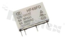 Przekaźnik elektromagnetyczny; prąd znamionowy 5A; napięcie cewki 5VDC; pojedynczy styk zwierny (1A); 5A/30VDC; 5A/250VAC