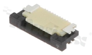Złącze ZIF do PCB; w rastrze 0.50mm; 10-stykowe; montaż: SMD; poziome; górny kontakt