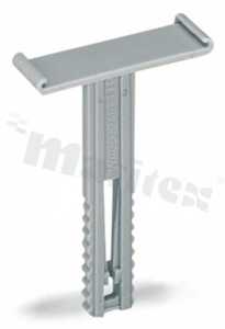 Marker carrier; end stop; snap-on; grey