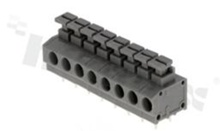 PCB terminal block; pitch 5.00mm; 8-ways; side entry; range wire 1.5mm2 (AWG 20-16); spring-loaded; gray; UL 300V/8A
