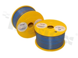 Single wire LGY/H05V-K; with copper multi-strand; blue/brown; cross section 1.50mm2; AWG 16; 500V; -40+105 deg.C; 100m.