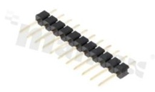 Listwa stykowa do PCB; w rastrze 2.54mm; 1x11 styków; montaż: THT; męska; prosta; jednorzędowa