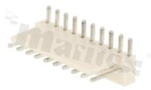 Header for PCB; pitch 2.54mm; 10-contacts; THT; male; side entry; 250V/3A