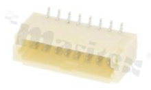 Header for PCB; pitch 1.00mm; 8-contacts; SMD; male; top entry; 50V/1A