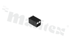 Listwa zaciskowa do PCB; w rastrze 3.50mm; 2-torowa; poziome wejście przewodu; montaż: SMD; na przewód 0.14-1.50mm2 (28-16AWG); ze stykiem sprężynowym; czarna; 300V/14A
