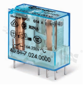 Przekaźnik elektromagnetyczny; miniaturowy; prąd znamionowy 16A; napięcie cewki 6VAC; pojedyńczy styk zwierny (1A); moc cewki 1.2VA; 16A/250VAC, 16A/24VDC; montaż: PCB, gniazdo
