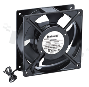 Wentylator; AC; łożysko kulkowe; 37/45m3/h; 50/60Hz; 0.14A; 100-125V; 13W; 1800/2300RPM; 28/35dBA; 22 AWG; silnik indukcyjny z zacienionym biegunem; 1 faza; stop aluminum; -10+65 st.C; 268g; 92x92x25mm