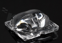 Lens for LED high power; angle: asymmetric; Number of LEDs: 1; Dimensions: 25x25mm; Height: 8.6mm; meterial: PMMA; Fastening: glue; pin; screw