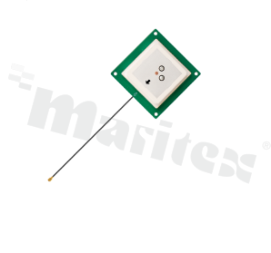 Antenna; active; patch; GNSS; 1164-1606MHz; 17dB; VSWR<1.68; RHCP; directional; RF1.13; 0.1m; IPEX; screw; 59x59x14.2mm