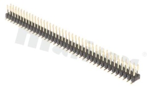 Listwa stykowa do PCB; w rastrze 2.54mm; 2x40 styków; montaż: SMD; męska; prosta; dwurzędowe; C=6.0 D=3.4 F=7.4
