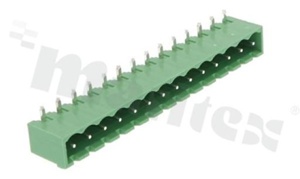 Listwa zaciskowa rozłączalna; w rastrze 5.08mm; 14-torowa; męska; kątowa; zabudowana; UL 300V/8A; TUV:250V/7A