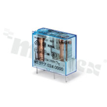 Przekaźnik elektromagnetyczny; miniaturowy; prąd znamionowy 10A; napięcie cewki 48VDC; pojedyńczy styk przełączny (1C); moc cewki 0.5W; 10A/250VAC, 10A/24VDC; montaż: PCB, gniazdo