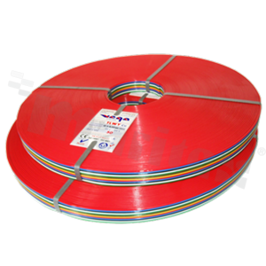 Flat ribbon cable TLWY; with 12 separately insulated copper wires; cross section 0.35mm2; AWG 22; 500V; -40+105 deg.C; 50m.