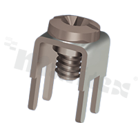 Screw terminal; vertical; 6-32x6.3mm screw; with screw; THT