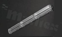 Soczewka do diod LED high power; kąt rozsyłu: asymetryczny ; ilość diod: 3; rozmiar: 22x286mm; wysokość: 11mm; rodzaj materiału: PMMA; sposób mocowania: kołek