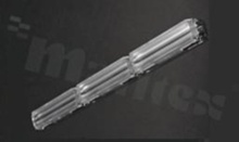 Soczewka do diod LED high power; kąt rozsyłu: asymetryczny ; ilość diod: 3; rozmiar: 22x286mm; wysokość: 11mm; rodzaj materiału: PMMA; sposób mocowania: kołek