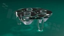 Lens for LED high power; angle: 11 do 26 degrees ; Number of LEDs: 3; Dimensions: round 10mm; Height: 7.5mm; material: PC; Fastening: adhesive