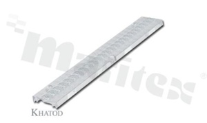 Lens for LED mid power; angle: 90 degrees ; Number of LEDs: 24; Dimensions: 278.3x43mm; Height: 10.1mm; material: PMMA; Fastening: screw