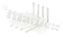 Header for PCB; pitch 2.54mm; 4-contacts; THT; male; side entry; 250V/3A