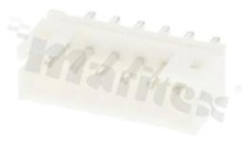 Header for PCB; pitch 2.00mm; 6-contacts; THT; male; top entry; 100V/2A