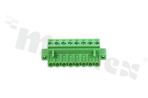 Pluggable terminal block; 5.0mm pitch; 8-ways; female; for wire 2.50mm2(28-12AWG); wire insertion direction same as plug-in direction; with fixing screws; p.bronze contacts; brass cage; UL 300V/20A TUV:320V/20A