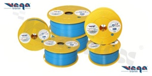 Przewód pojedynczy LGY/H05V-K; z wielodrutową miedzianą żyłą; błękitny; przekrój 0.35mm2; AWG 22; 500V; -40+105 st.C; 200m.