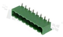 Pluggable terminal block; pitch 5.08mm; 8-ways; male; R/A pin header; closed type; UL 300V/15A