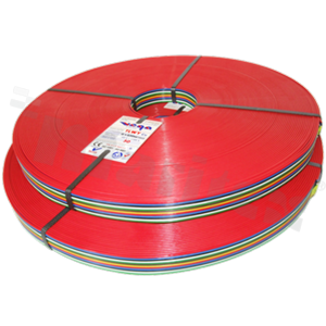 Flat ribbon cable TLWY; with 12 separately insulated copper wires; cross section 0.50mm2; AWG 20; 500V; -40+105 deg.C; 50m.